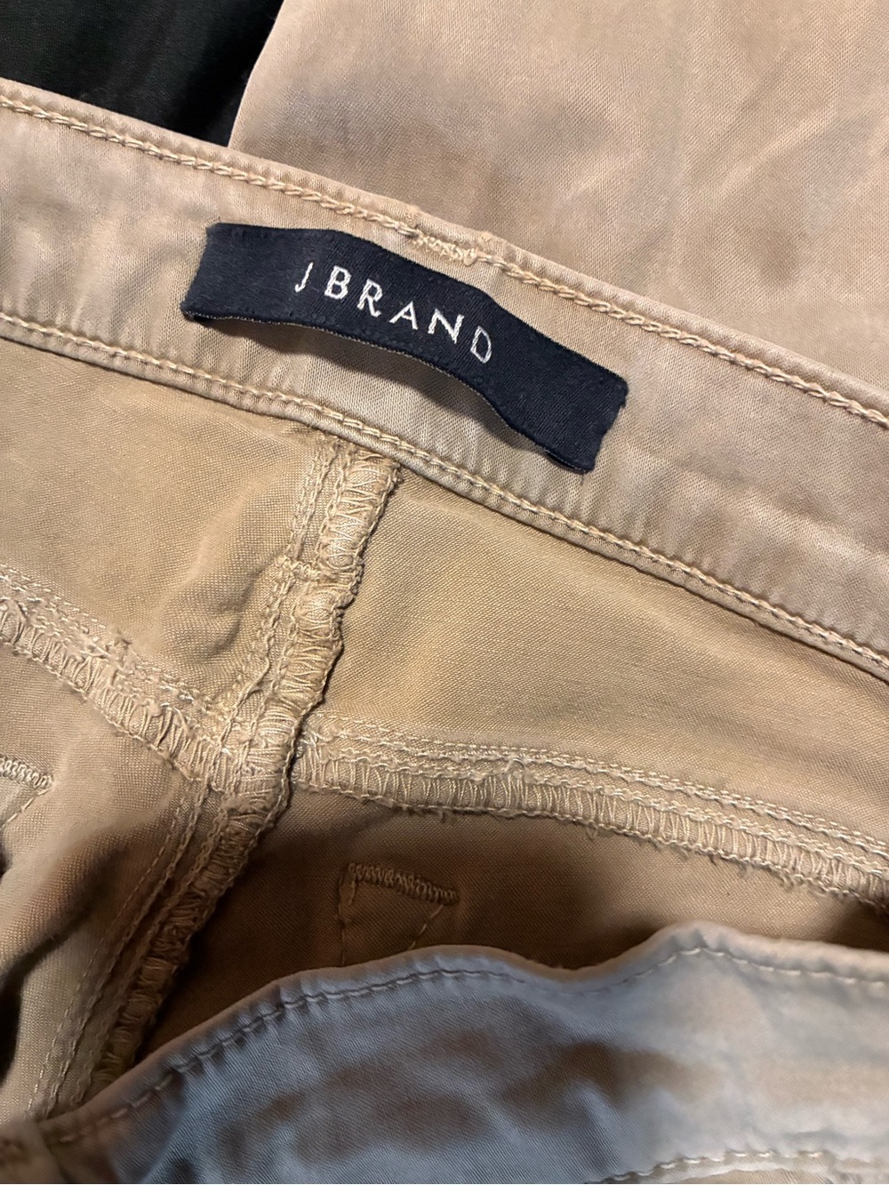 J Brand Tan Khaki Ankle Zip Skinny Pants - Size 25 - Picture 4 of 5